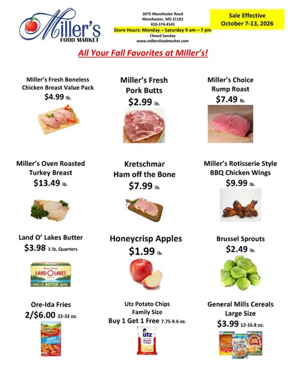 Miller's Food Market Weekly Ad