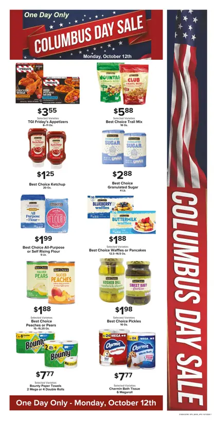 Muncy's Supermarket Columbus Day Sale! ONE DAY ONLY Weekly Ad