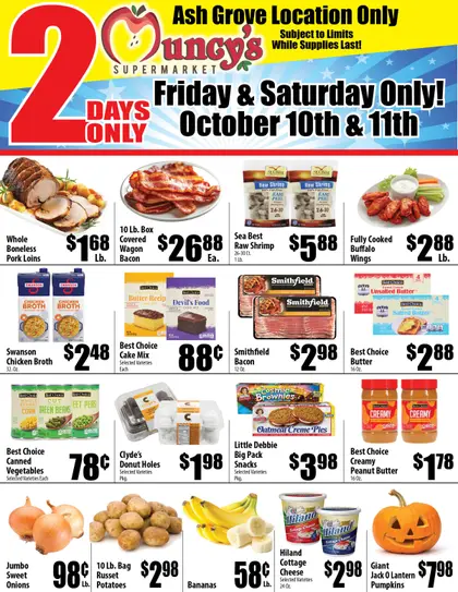 Muncy's Supermarket Ash Grove 2 Day StockUp Sale Weekly Ad