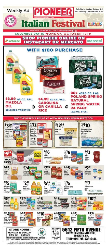 Pioneer on 5th Weekly Ad