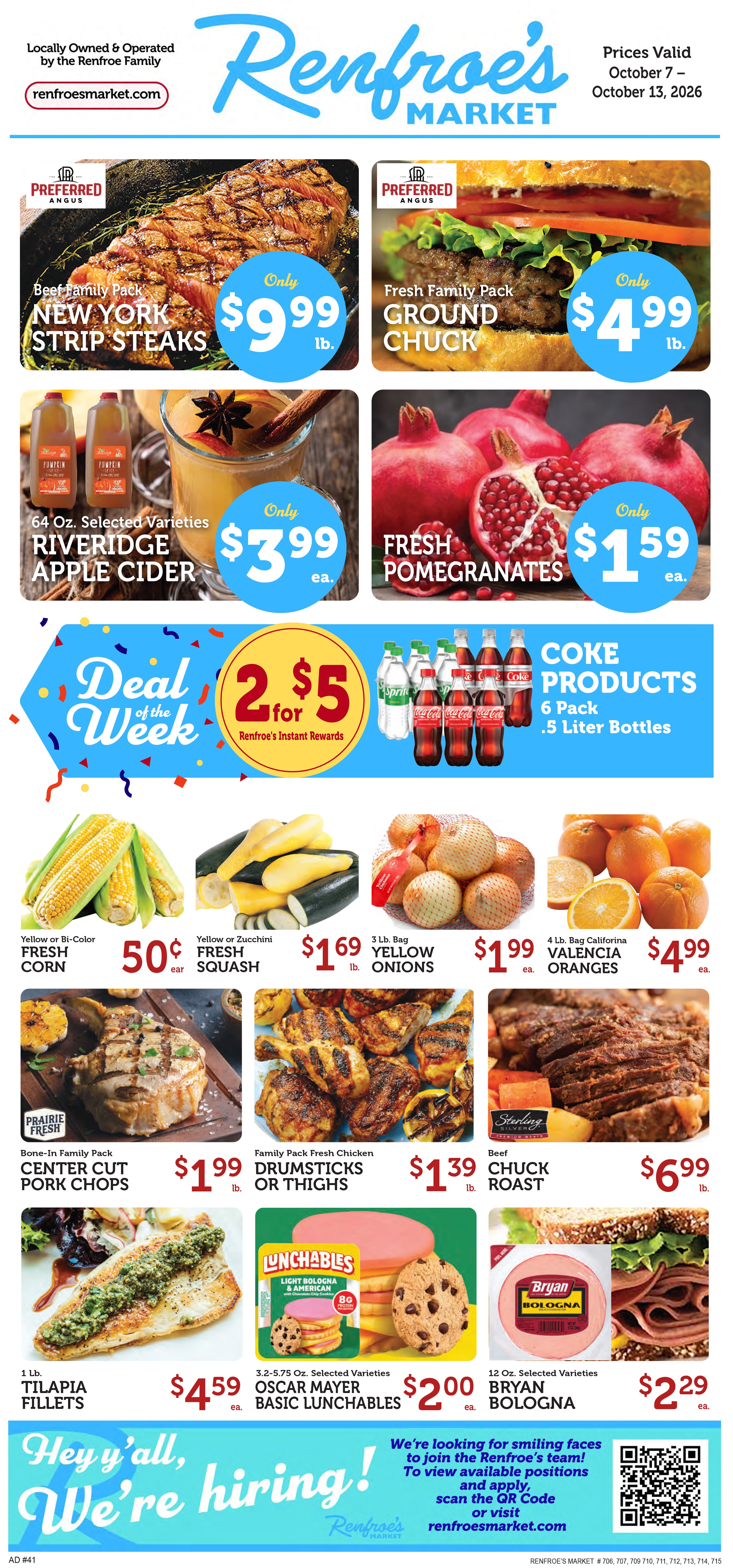 Renfroe's Market weekly ad page 1