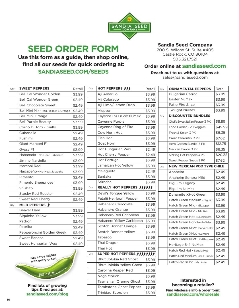 Sandia Seed Company weekly ad page 18