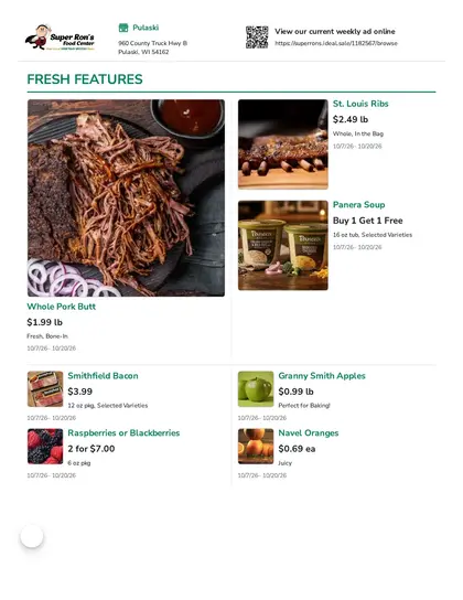 Super Ron's Food Center Weekly Ad