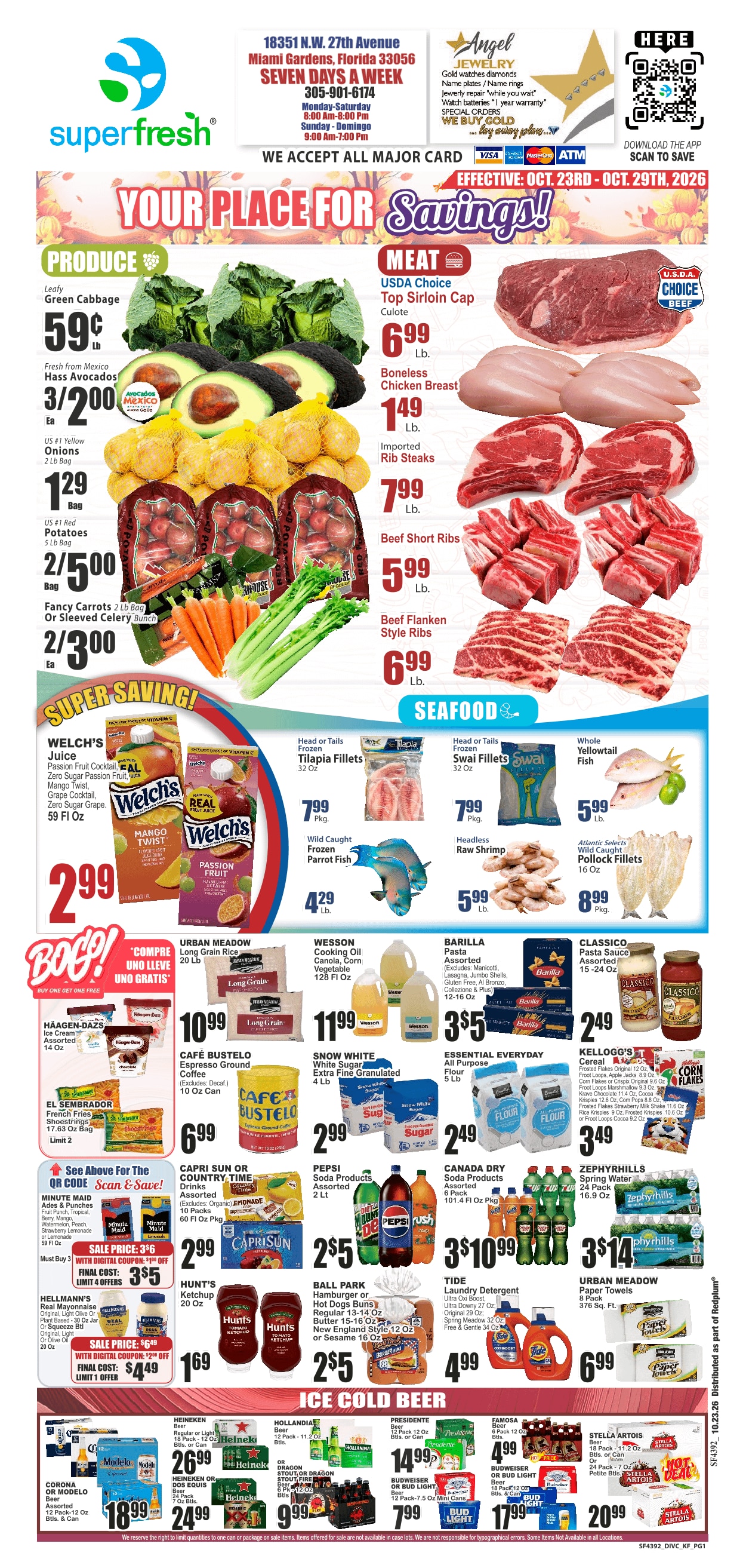SuperFresh Supermarkets weekly ad page 1