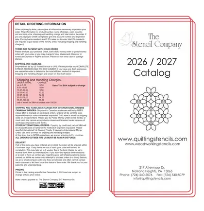 The Stencil Company Quilting Stencils Catalog Weekly Ad