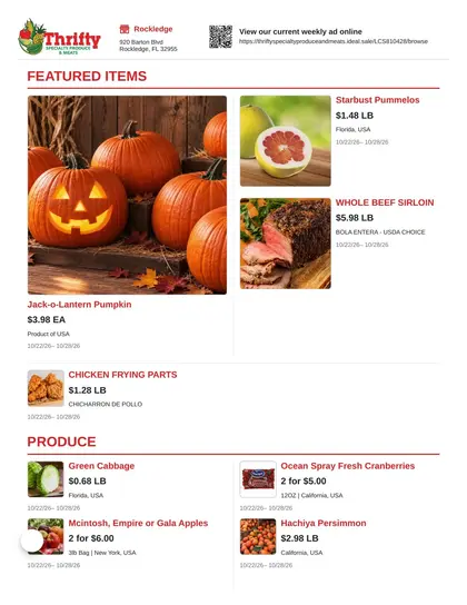 Thrifty Produce Weekly Ad