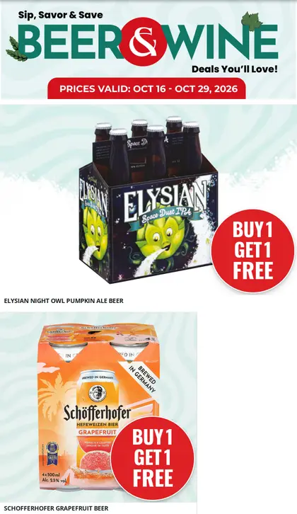 Thrifty Produce Beer and Wine Deals