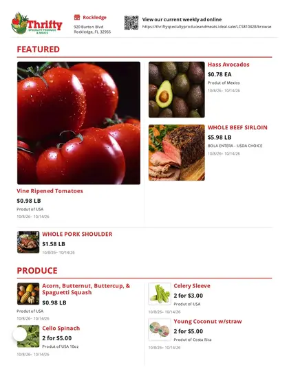 Thrifty Produce Weekly Ad