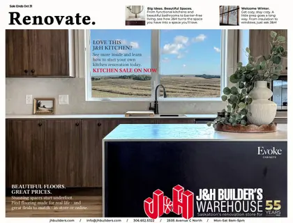 J&H Builder's Warehouse J&H Builder's Warehouse Flyer September 21 to October 31