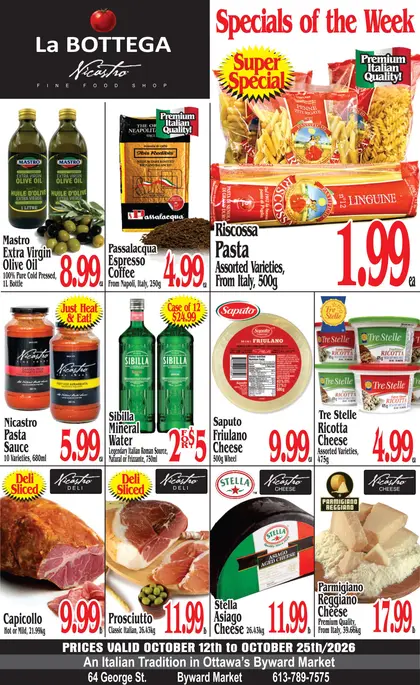 La Bottega Nicastro La Bottega Nicastro Fine Foods Flyer October 12 to 25