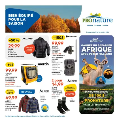 Pronature Pronature Flyer October 13 to 26
