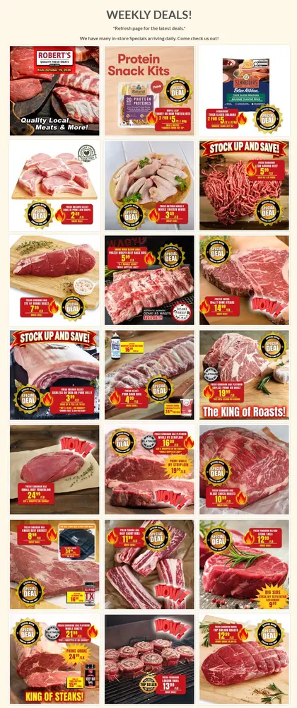 Robert's Quality Fresh Meats Robert's Quality Fresh Meats Flyer October 12 to 19