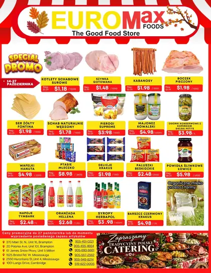 EuroMax Foods EuroMax Foods Bi-Weekly Flyer October 14 to 27