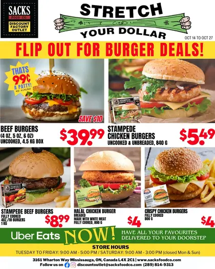 Sacks Food Co. Sacks Food Co. Flyer October 14 to 27
