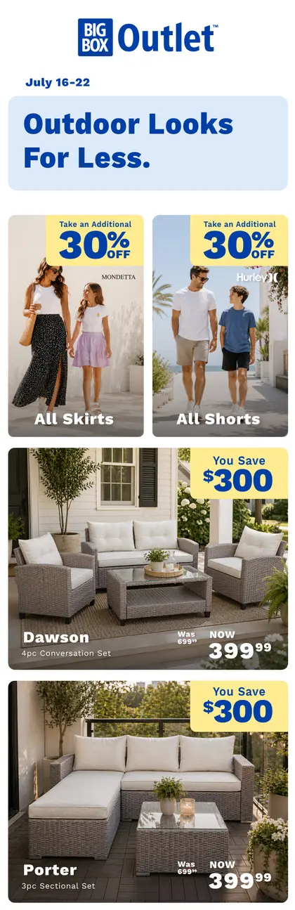 Big Box Outlet Store Big Box Outlet Store Flyer October 15 to 21