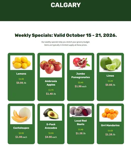 H&W Produce H&W Produce Flyer October 15 to 21