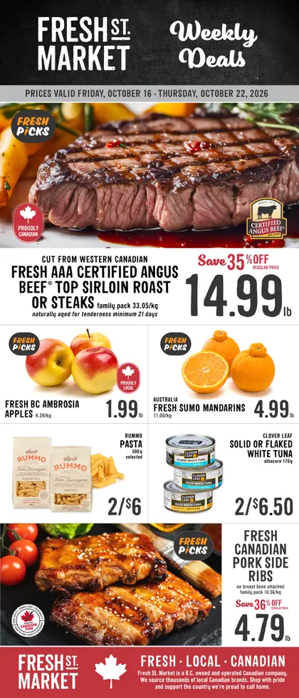 Fresh St. Market Fresh St. Market Flyer October 16 to 22
