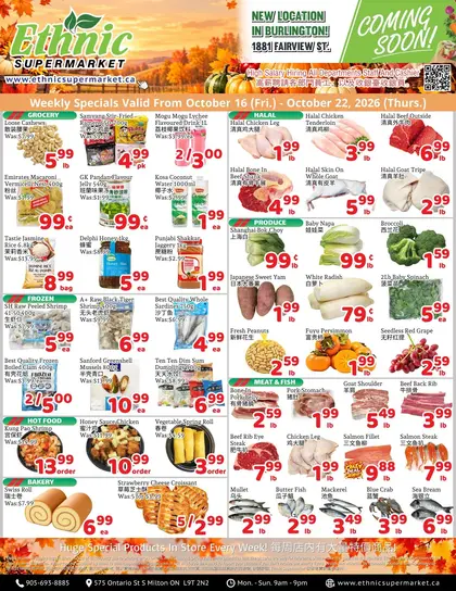 Ethnic Supermarket Ethnic Supermarket (Milton) Flyer October 16 to 22