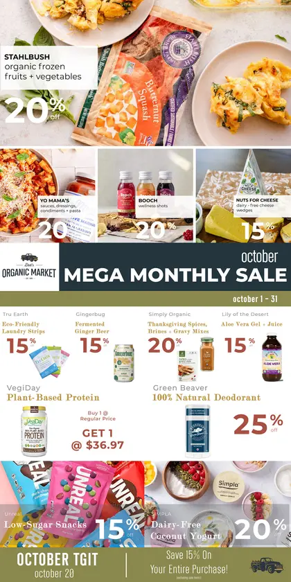 Dad's Organic Market Dad’s Organic Market Monthly Flyer October 1 to 31