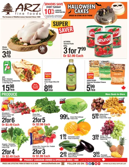 Arz Fine Foods Arz Fine Foods Flyer October 16 to 22