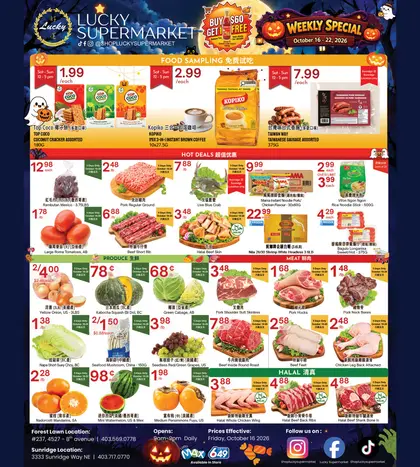 Lucky Supermarket Lucky Supermarket (Calgary) Flyer October 16 to 22