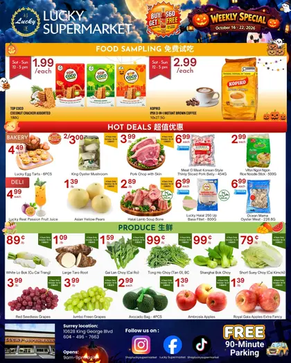 Lucky Supermarket Lucky Supermarket (Surrey) Flyer October 16 to 22