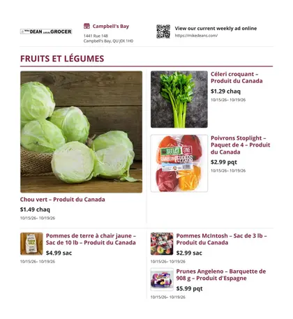 Mike Dean Local Grocer Mike Dean Local Grocer Flyer October 15 to 22