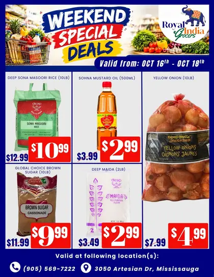 Royal India Grocers Royal India Grocers Flyer October 16 to 18